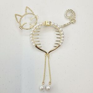 Brand New Rhinestone Pearl Cat Hair Accessories